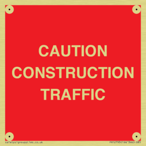 CAUTION CONSTRUCTION TRAFFIC